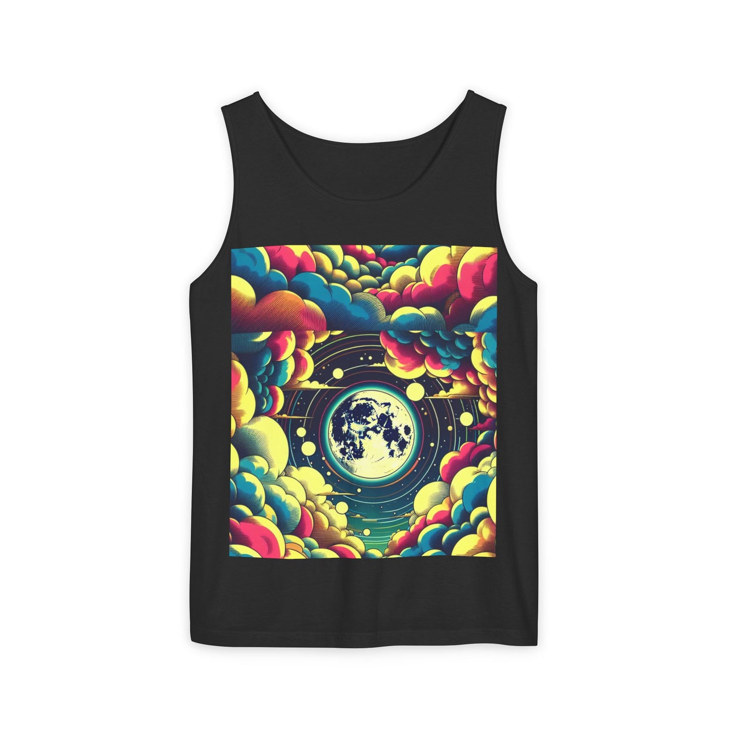 Vibrant Art Tank Top, Colorful Summer Tee, Graphic Beachwear, Boho Casual Top, Unique Gift for Art Lovers, Festival Attire