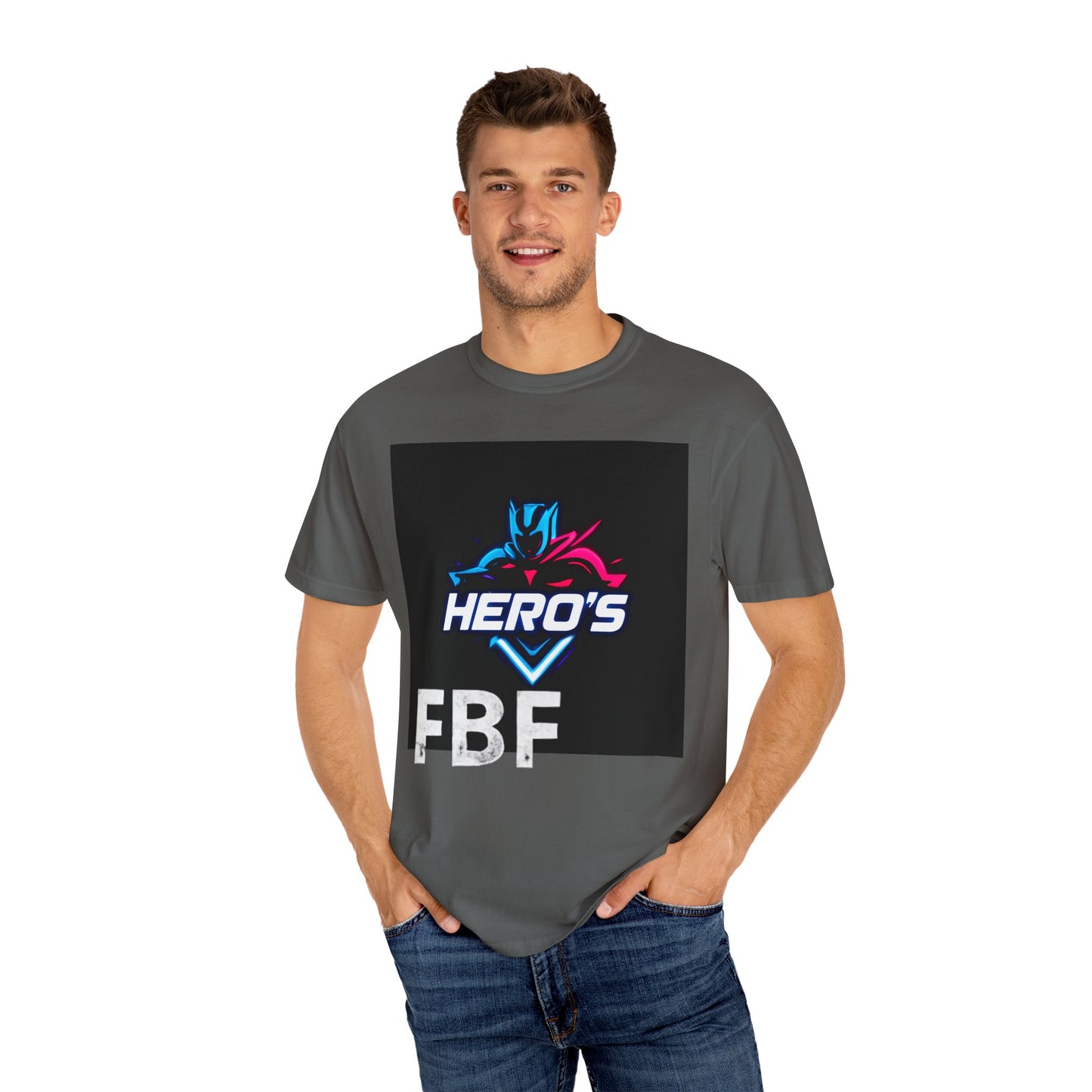 Hero's Unisex Garment-Dyed T-shirt, Casual Tee, Perfect for Gifting, Comic Fans, Hero Celebrations, Graphic Tee, Everyday Wear