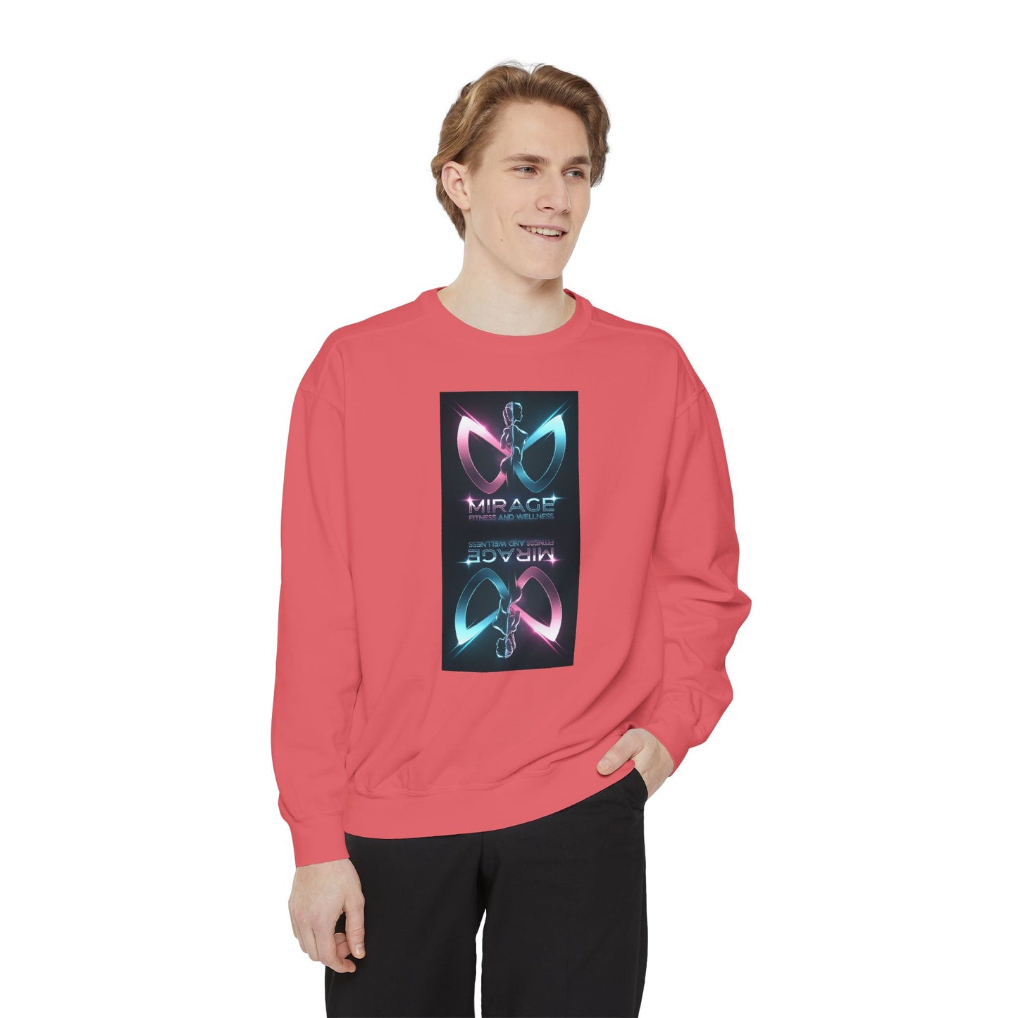 Retro Neon Mirage Sweatshirt — 'Mirage' Vaporwave Graphic Crewneck