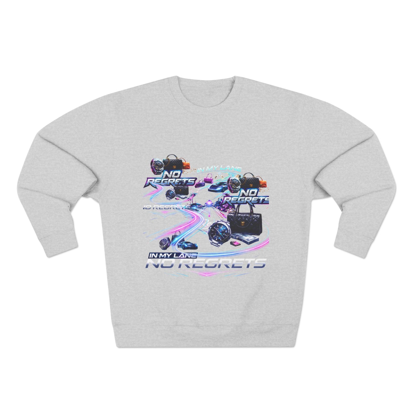 No Regrets Retro Vaporwave Crewneck Sweatshirt