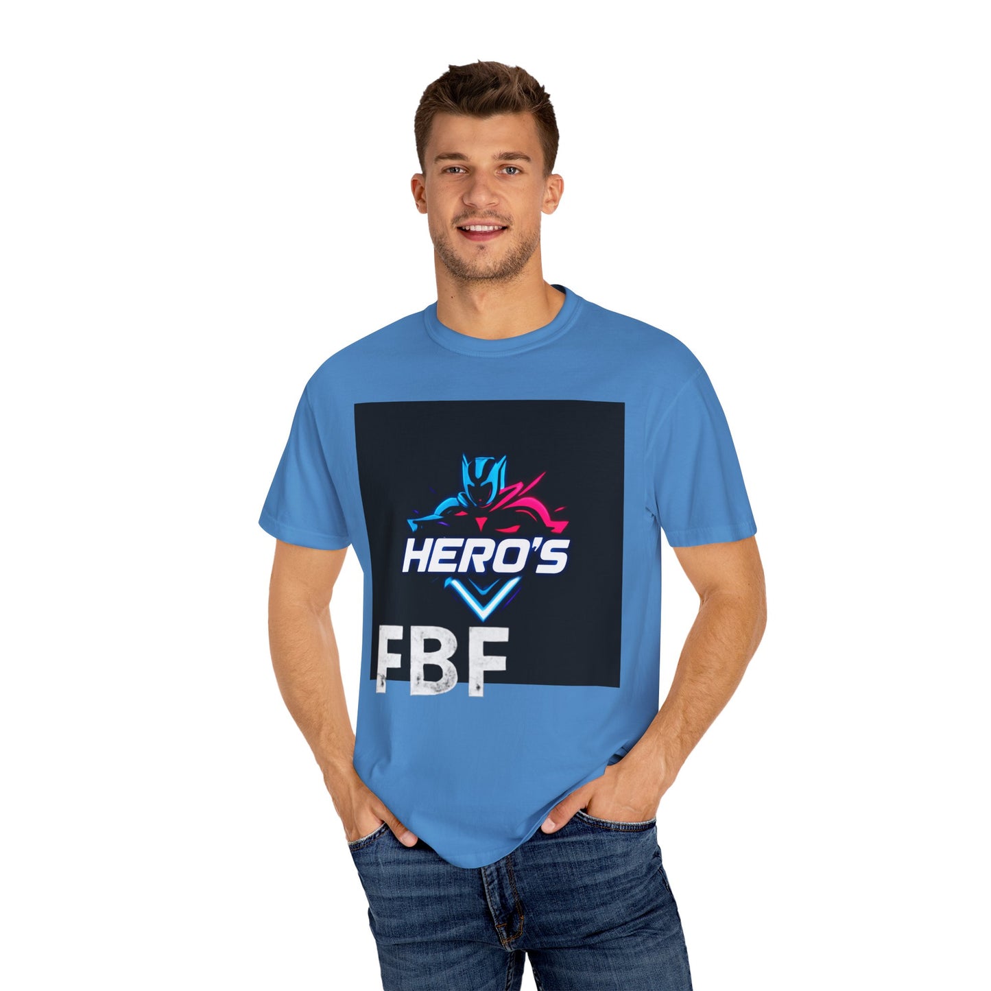 Hero's Unisex Garment-Dyed T-shirt, Casual Tee, Perfect for Gifting, Comic Fans, Hero Celebrations, Graphic Tee, Everyday Wear