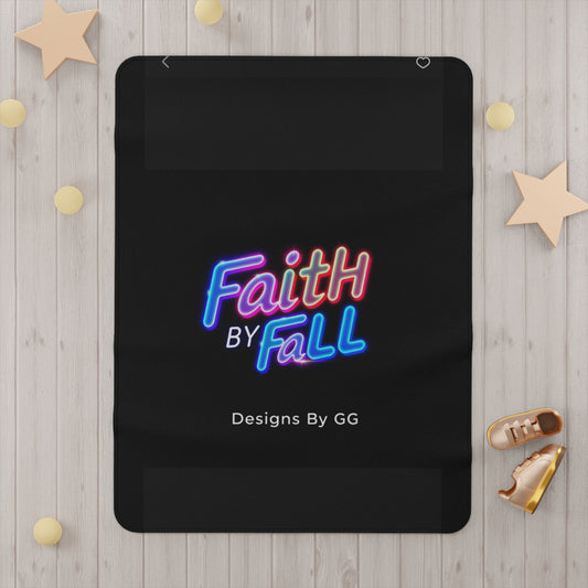 Faith By Fall Toddler Blanket - Cozy Neon Design for Kids