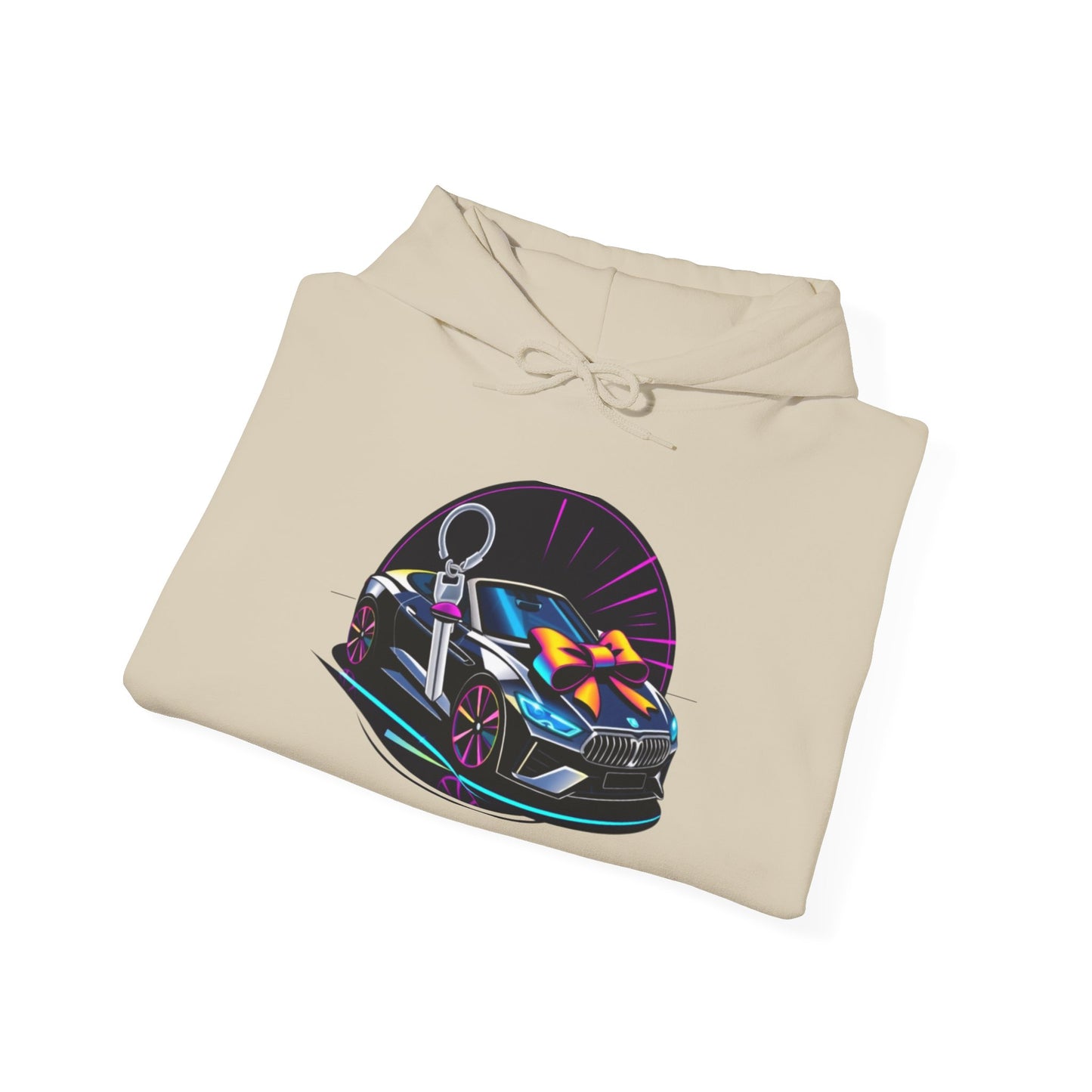 Stylish Unisex Heavy Blend™ Hoodie with Neon Design - Perfect for Winter Fashion & Casual Outings