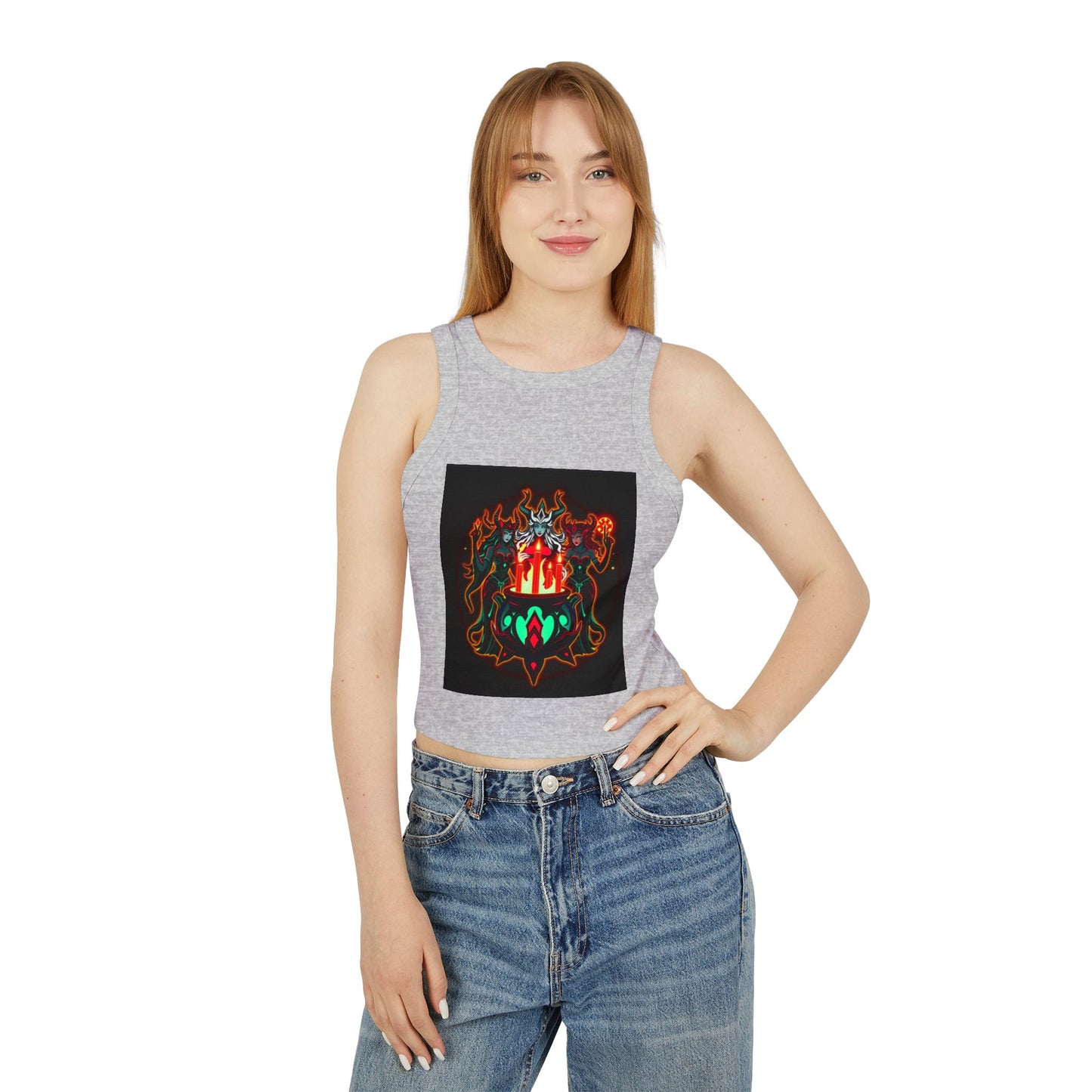 Flame Goddess Tank — Women's Racerback Crop Tank Top