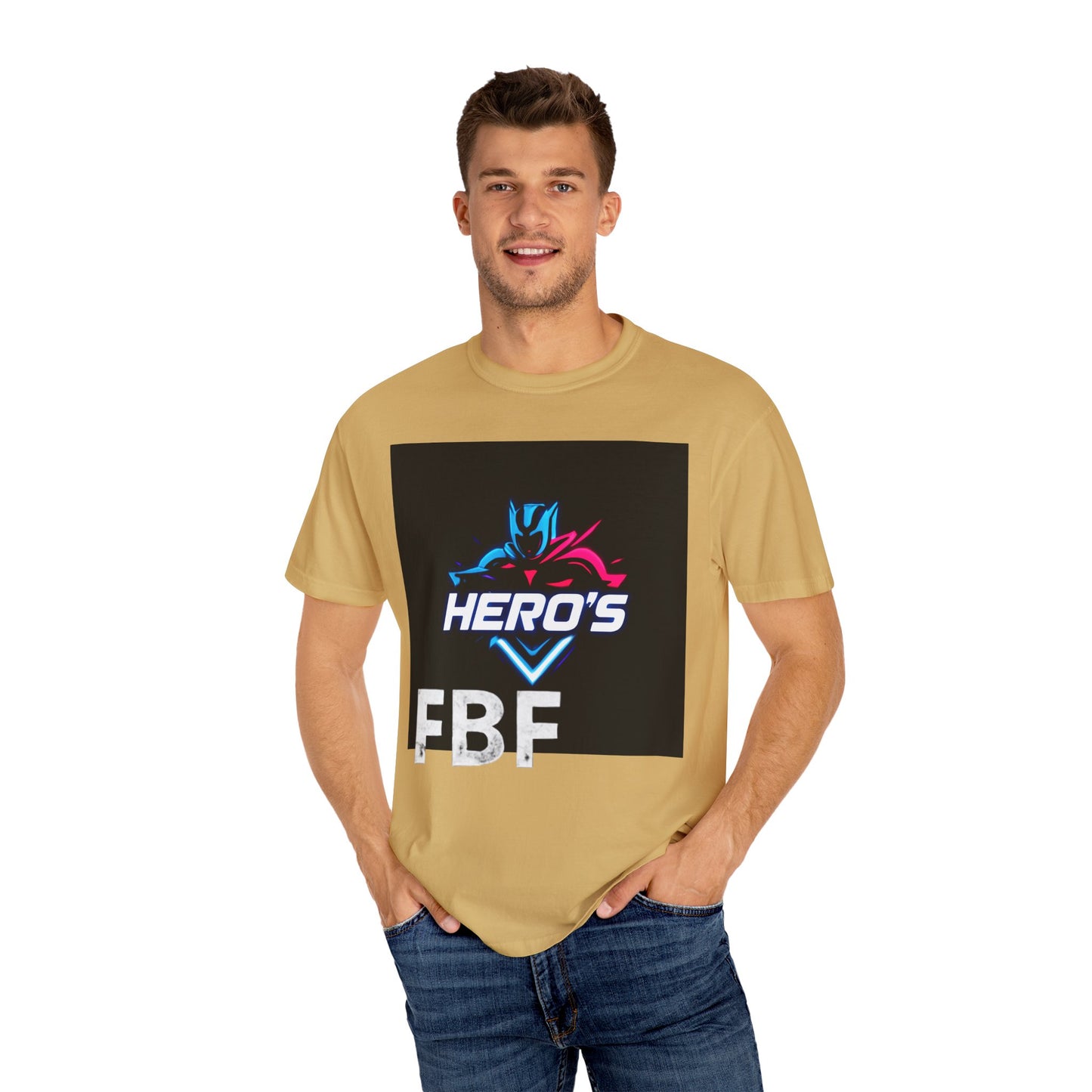 Hero's Unisex Garment-Dyed T-shirt, Casual Tee, Perfect for Gifting, Comic Fans, Hero Celebrations, Graphic Tee, Everyday Wear