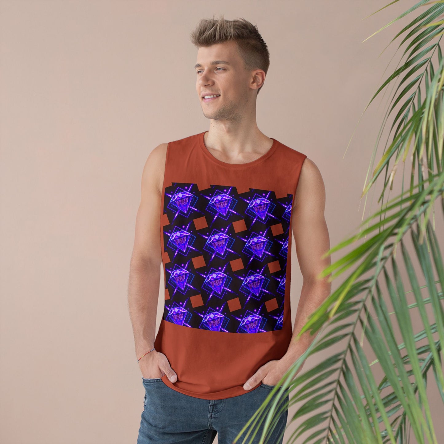 Unisex Graphic Tank Top, Trendy Summer Wear, Perfect for Festivals, Casual Outings, Vibrant Pattern Top, Comfortable Everyday Style
