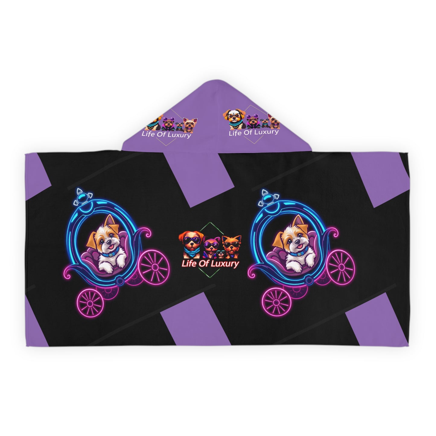 Paw Print Youth Hooded Towel - Fun & Cozy Bath Time Essential for Kids