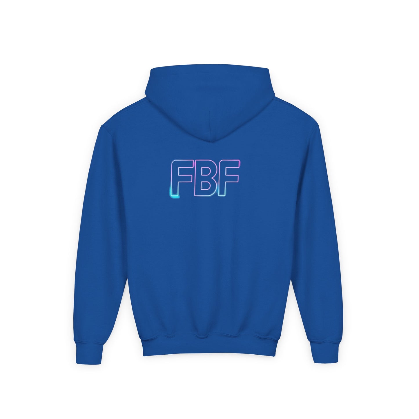 Youth Hoodie with Pastel Soundwave & FBF Back Print – Cute Music Graphic Pullover