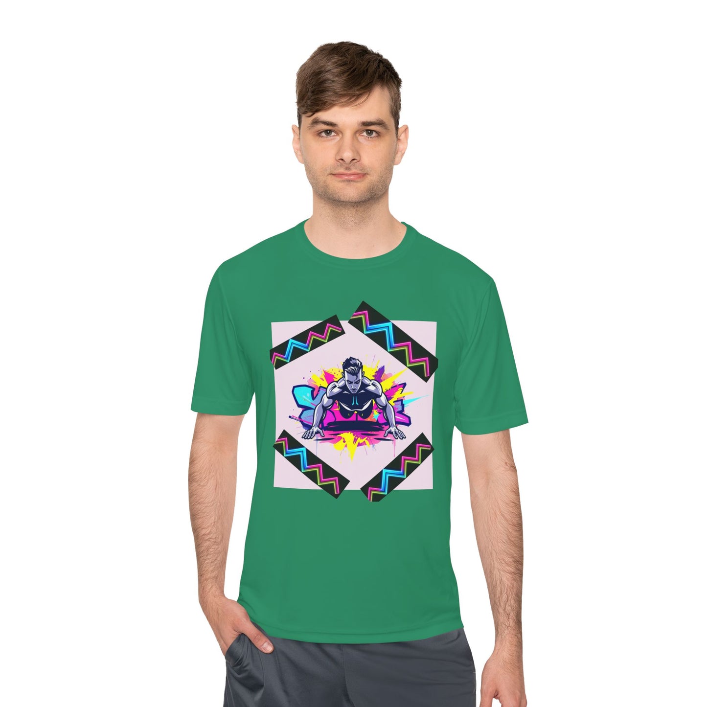 Vibrant Graphic Moisture Wicking Tee for Active Lifestyle