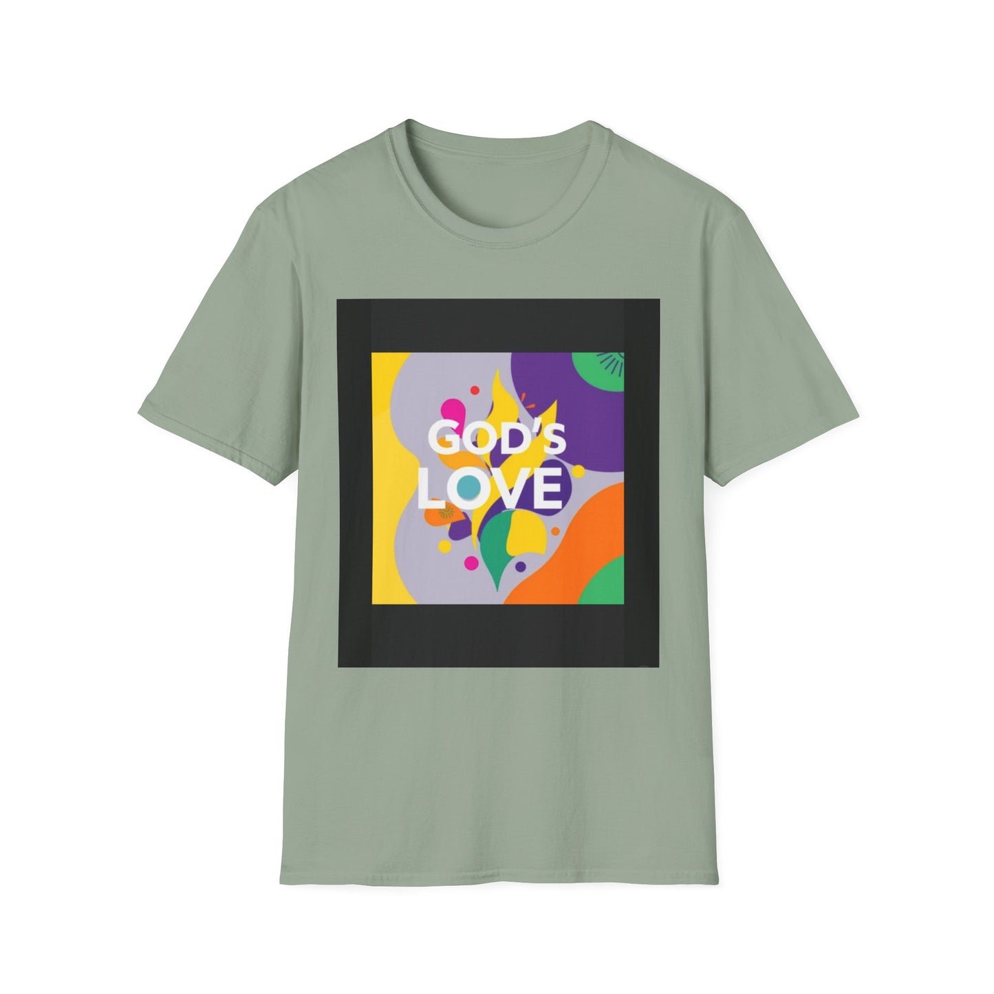 Unisex Softstyle T-Shirt with God's Love Design, Faith Shirt, Inspirational Tee, Christian Apparel, Gift for Believers, Everyday Wear