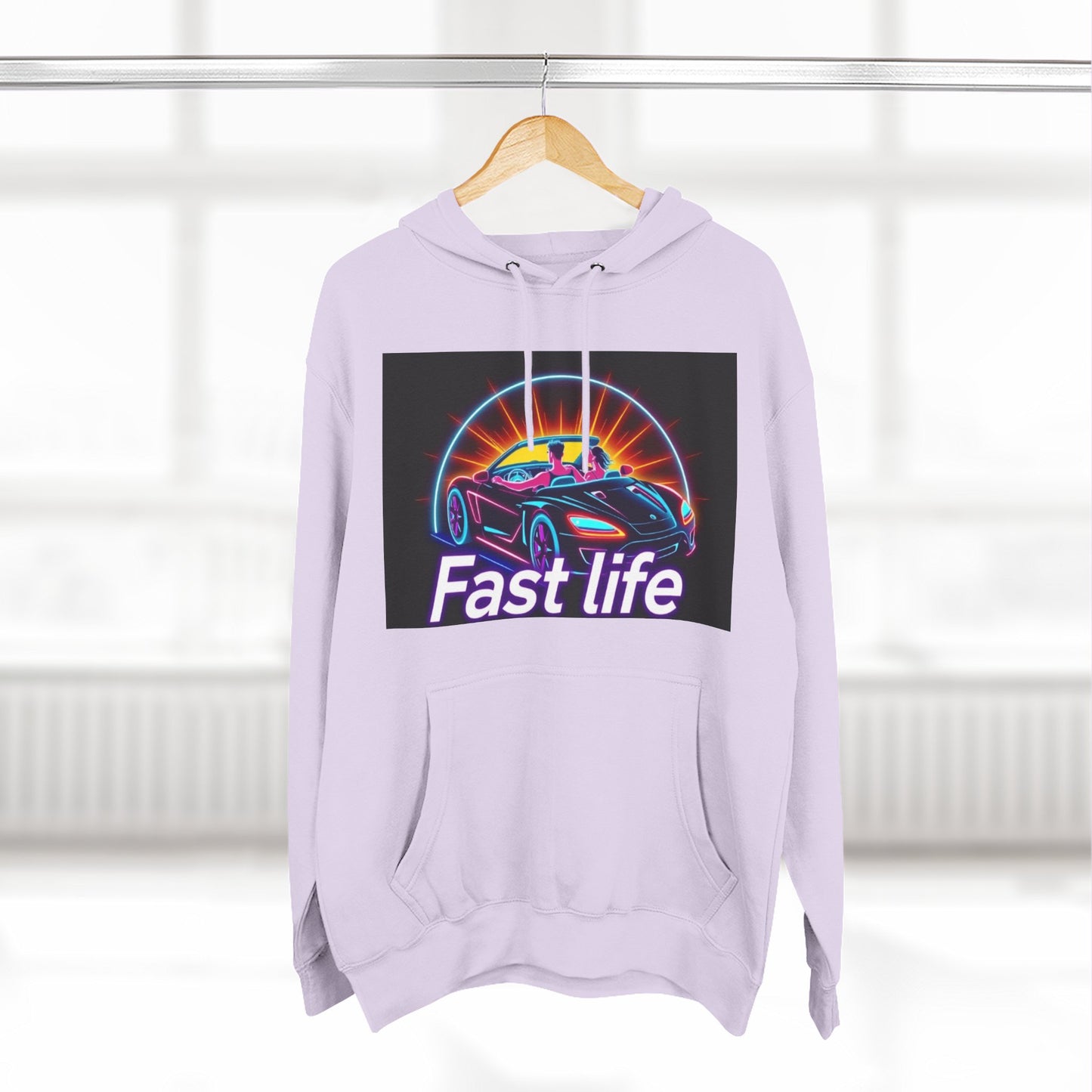 Fast Life Fleece Hoodie for Car Enthusiasts