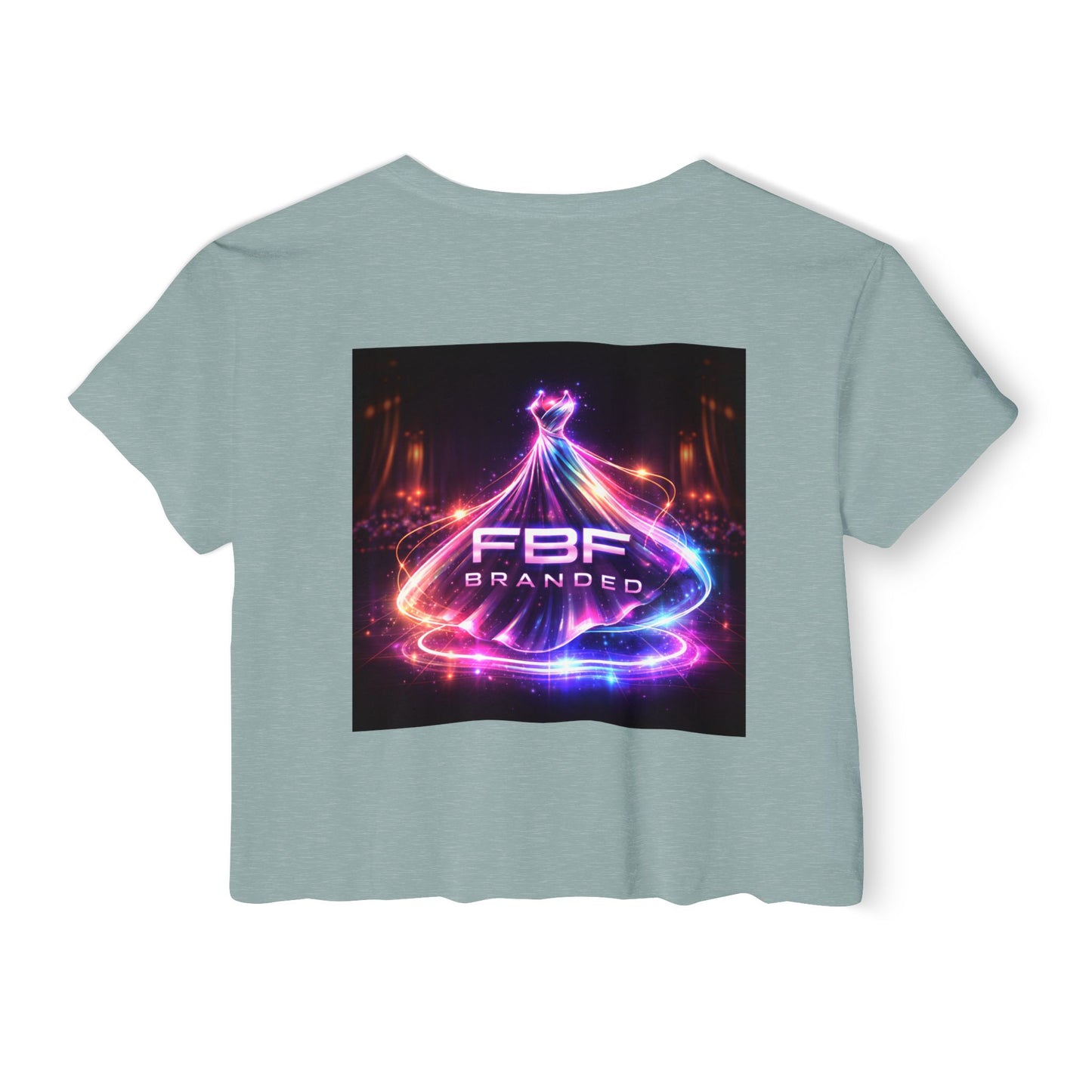 Festival Glow Crop Top — Neon 'FBF Branded' Rave Graphic