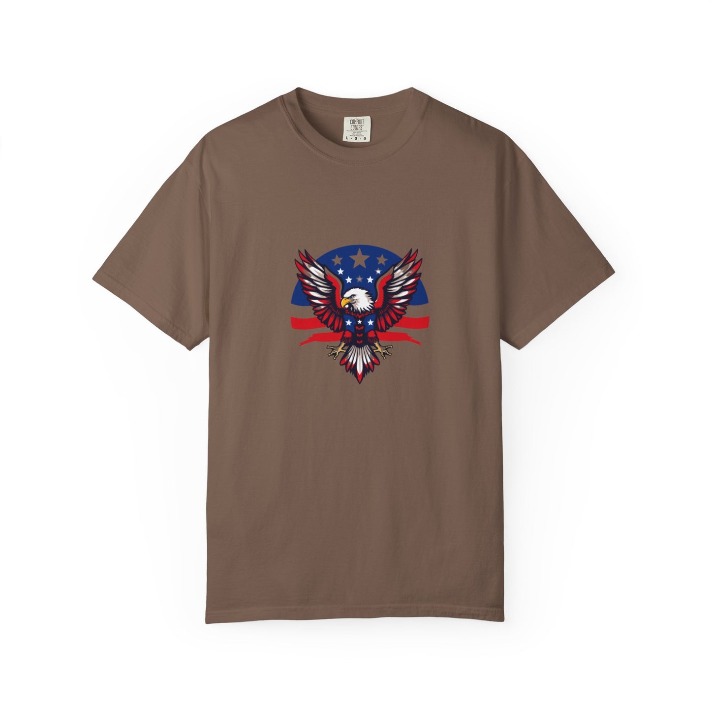 Patriotic T-Shirt with Eagle Graphic | Faith By Flag Tee, Unisex Apparel, Independence Day Shirt, Casual Wear, Gift for Veterans