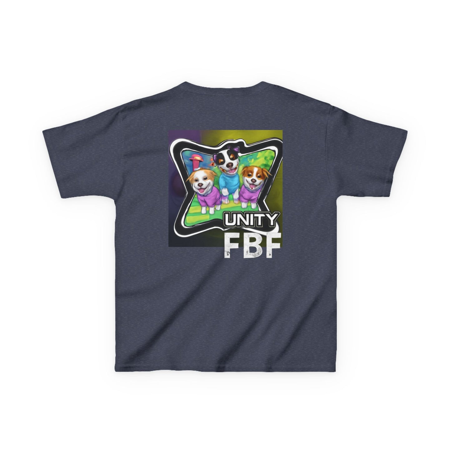 Colorful Dog-Themed Kids Tee - 'Unity Fun' Design