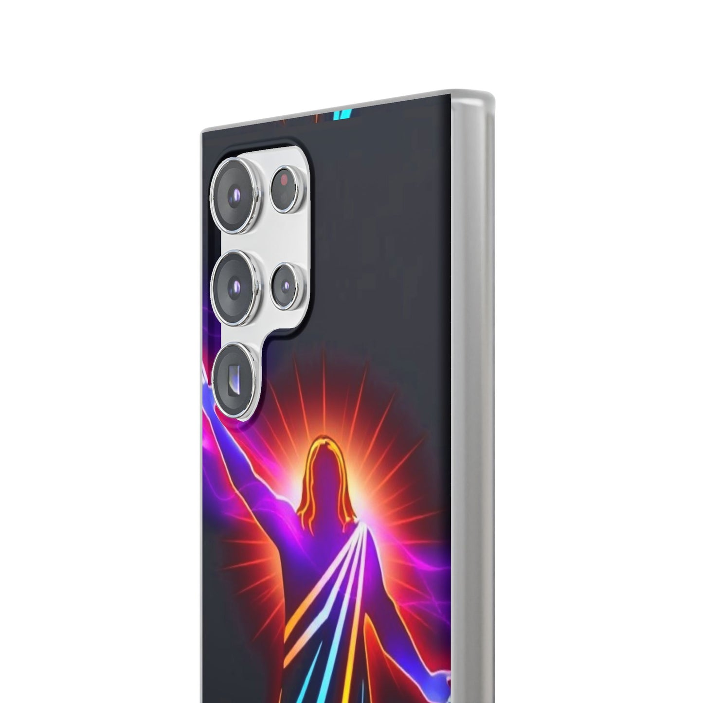 Inspirational Jesus Flexi Case - Colorful Phone Cover for Spiritual Connection