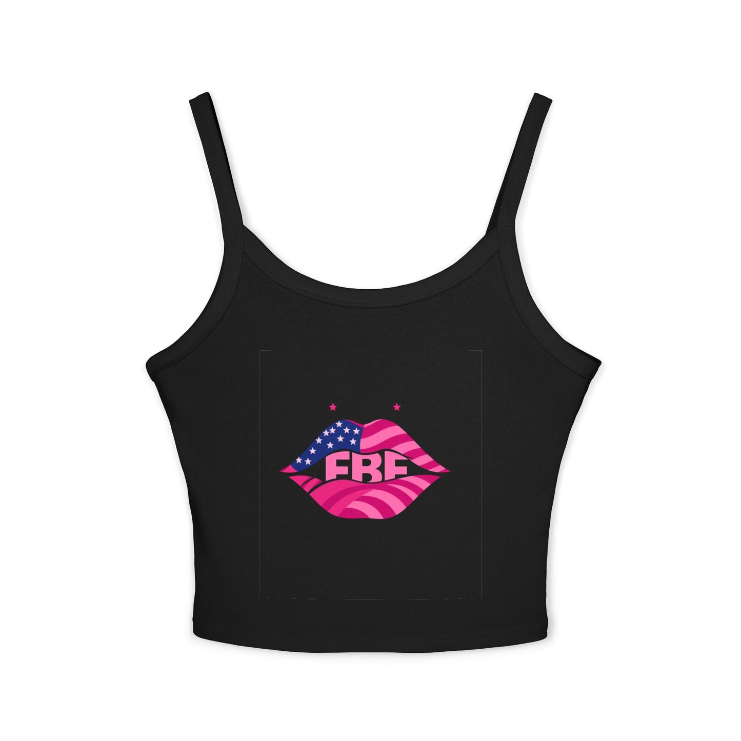 Women's Spaghetti Strap Tank Top - USA Pride Design, Summer Outfit, Festival Wear, Fourth of July Essential, Casual Top, Trendy Apparel