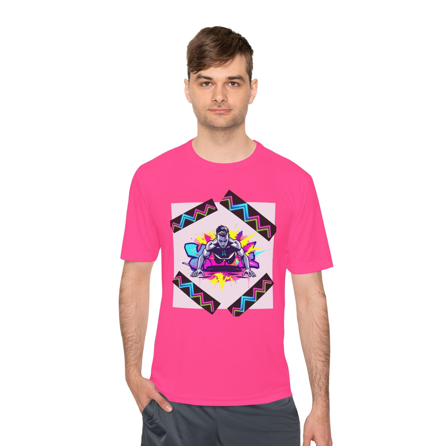 Vibrant Graphic Moisture Wicking Tee for Active Lifestyle