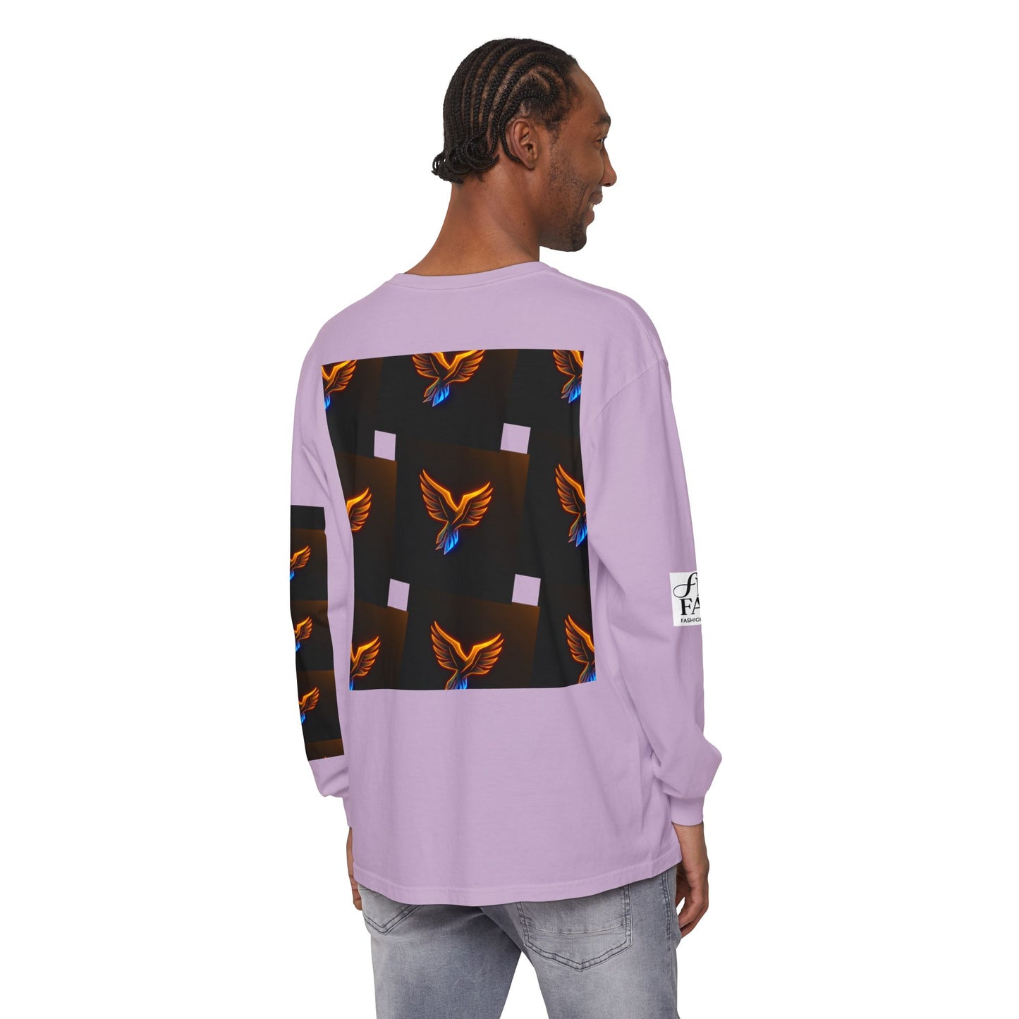 Vibrant Long Sleeve T-Shirt with Phoenix Design - Casual Wear for Bird Lovers, Gifts, Unique Fashion, Everyday Style, Unisex Apparel