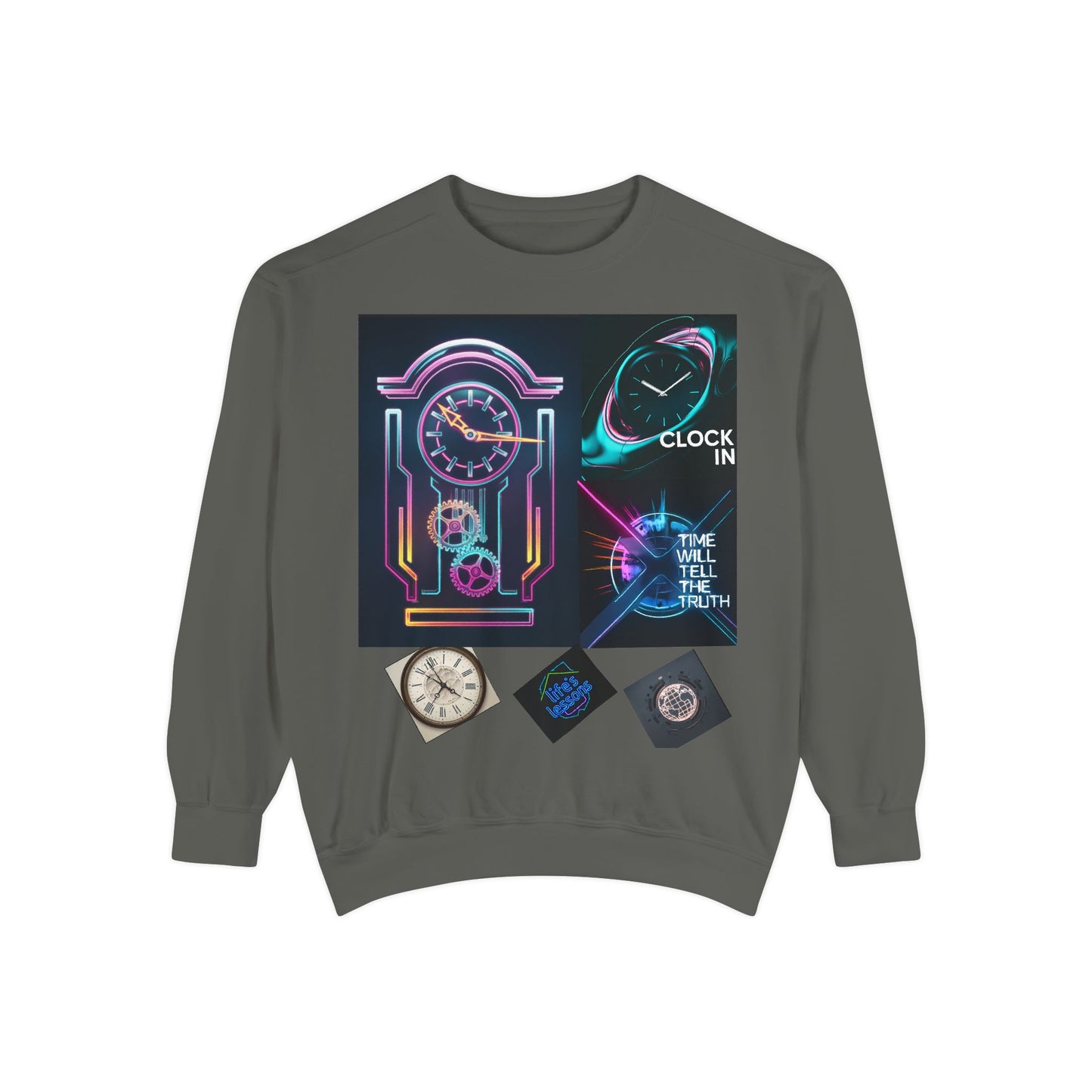 Retro Neon Clock Sweatshirt