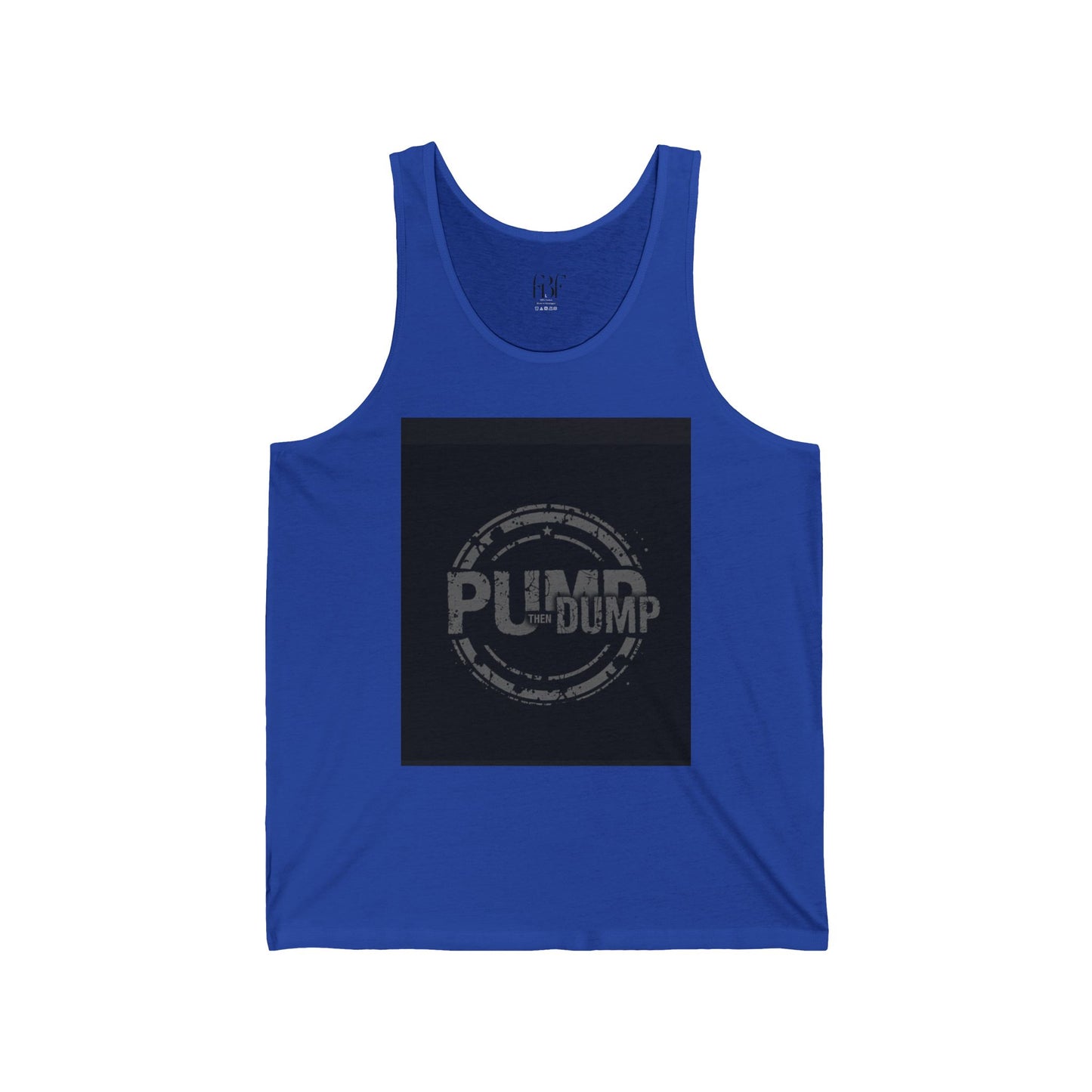 Classic Graphic Jersey Tank Top for Fitness & Casual Wear | Pump & Dump Design, Gym Tank, Unisex Tee, Summer Outfit