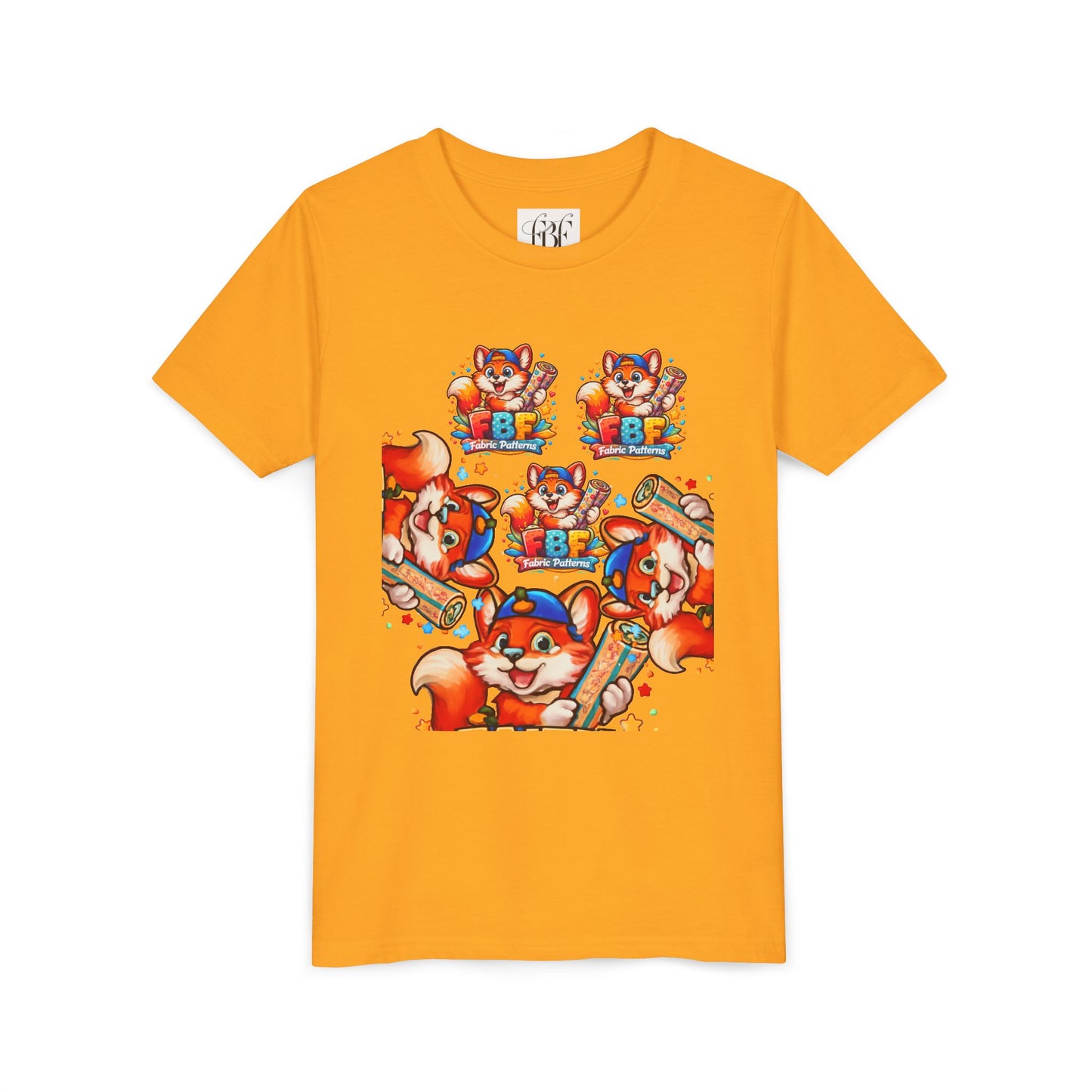Youth Tee — Colorful Cartoon Fox 'FBF' Logo Kids Shirt