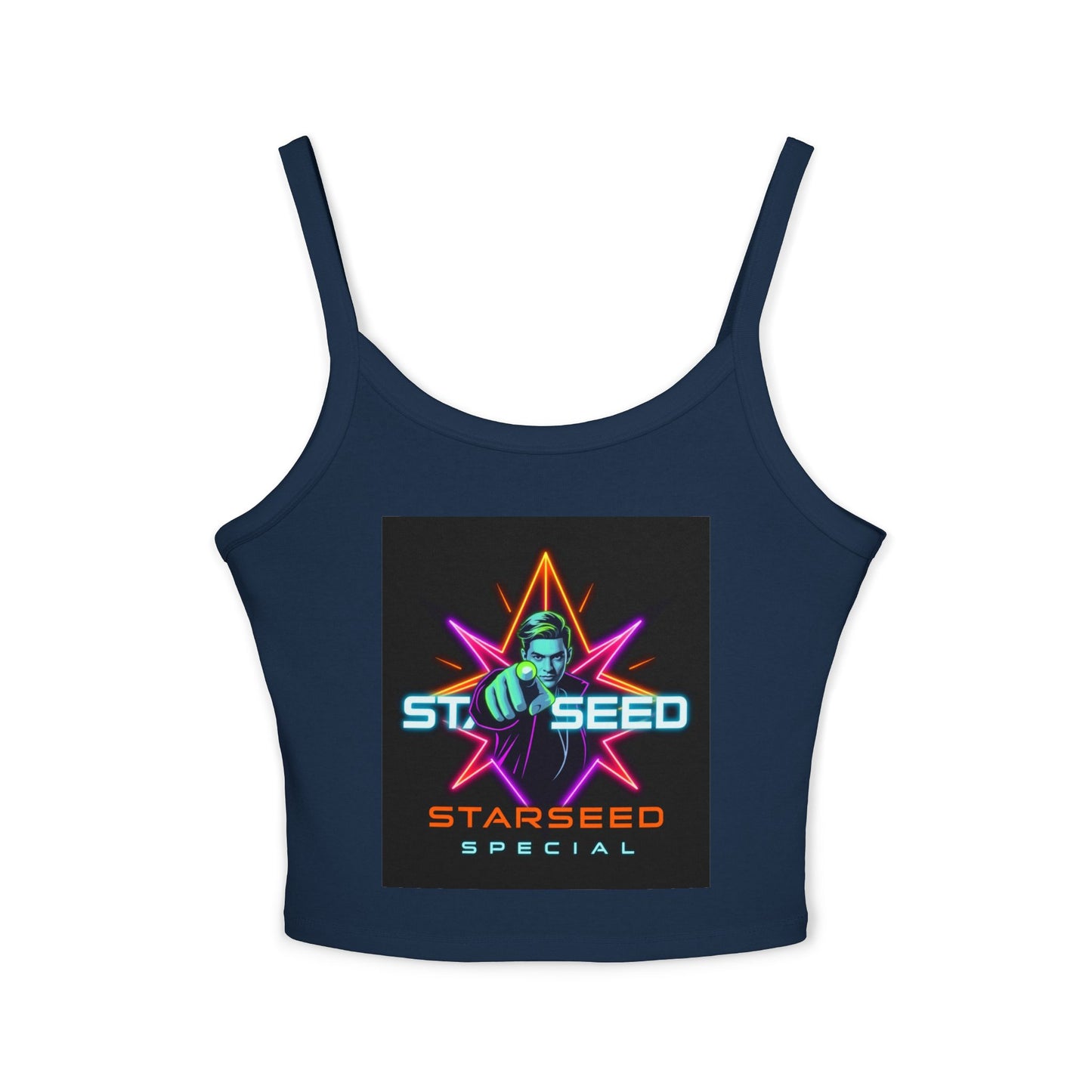 Starseed Graphic Tank Top, Women's Spaghetti Strap Top, Boho Style, Festival Attire, Summer Fashion, Gift for Her