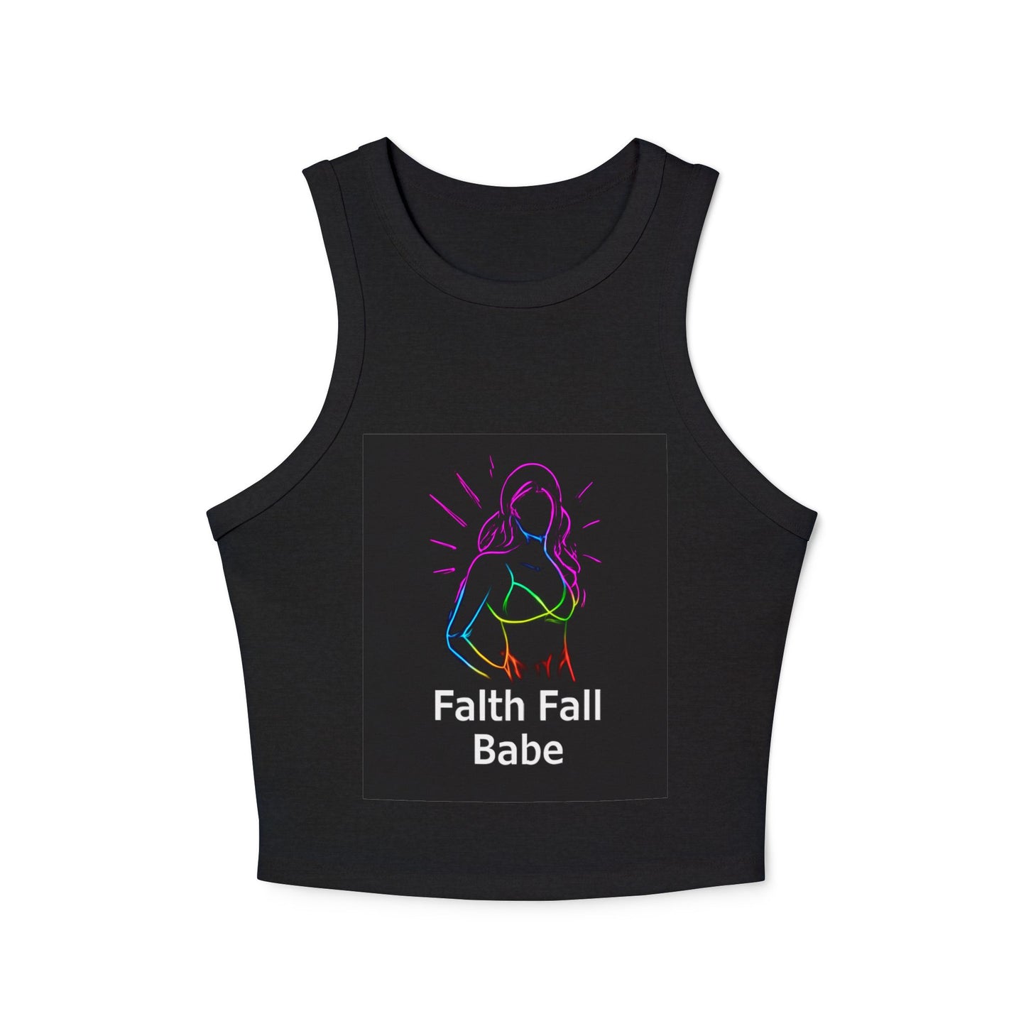 Feminine Faith Graphic Tank, Women's Racerback Top, Summer Tank Top, Cute Workout Attire, Faith & Fitness Apparel