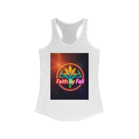 Faith By Fall Racerback Tank, Inspirational Workout Top, Summer Sportswear, Gifts for Her, Motivational Fitness Apparel