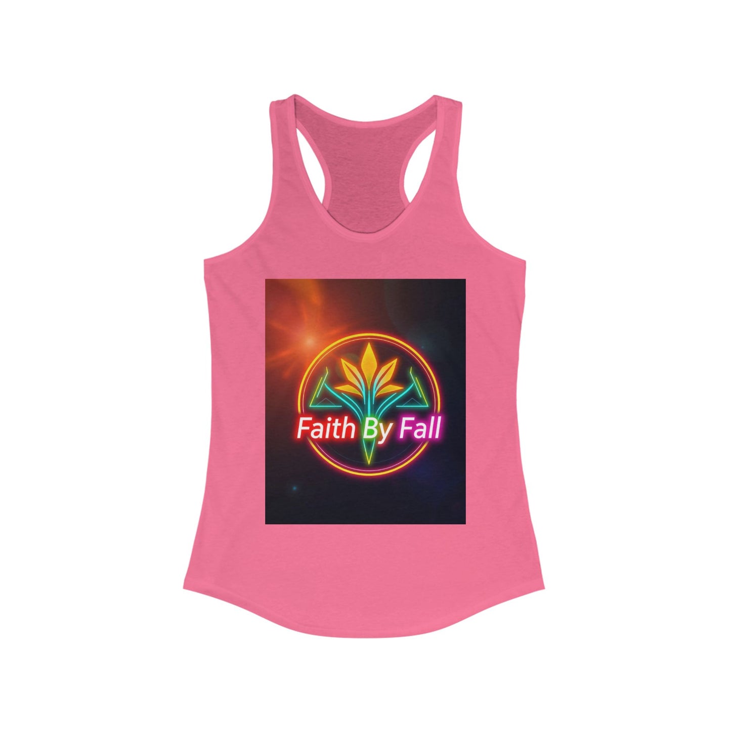 Faith By Fall Racerback Tank, Inspirational Workout Top, Summer Sportswear, Gifts for Her, Motivational Fitness Apparel