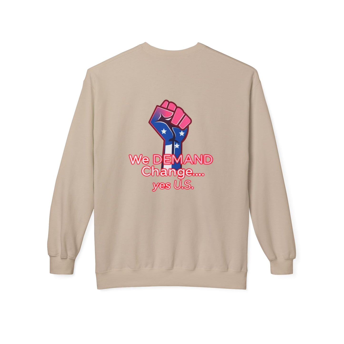 Empowered Message Crewneck Sweatshirt, Unisex Fleece, Activism Sweatshirt, Political Apparel, Comfortable Streetwear