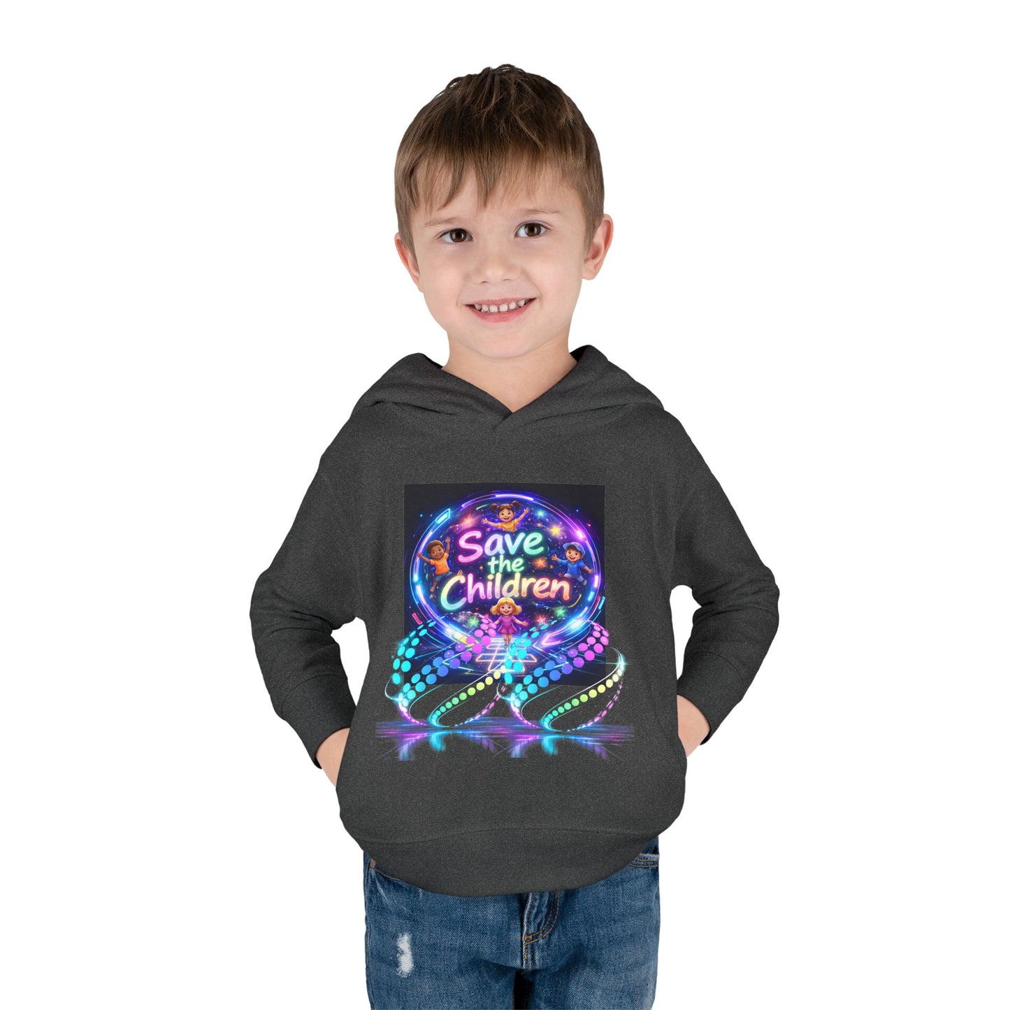 Save the Children Toddler Hoodie — Colorful Neon FBF Charity Pullover