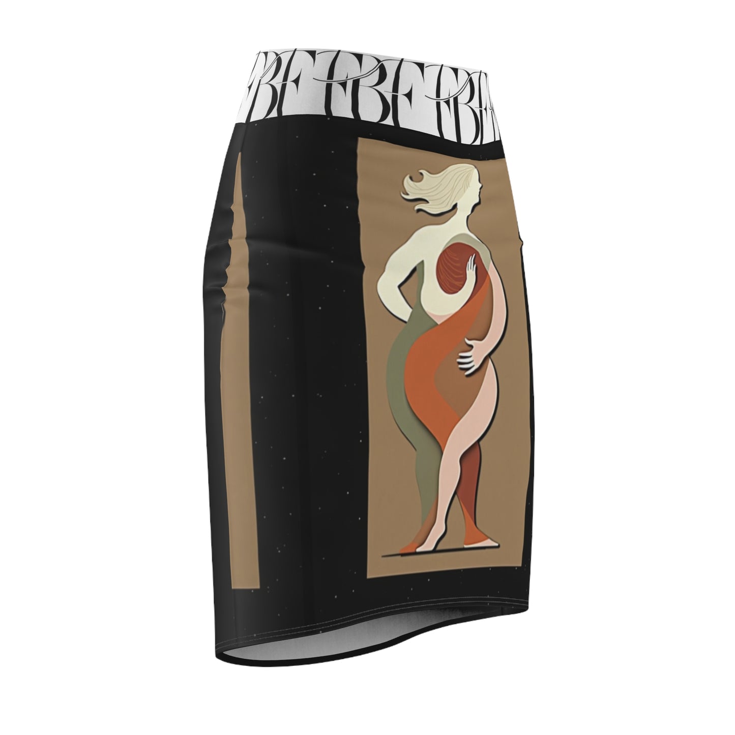 Chic Women's Pencil Skirt, Stylish Workwear, Date Night Outfit, Trendy AOP Skirt, Unique Fashion Statement