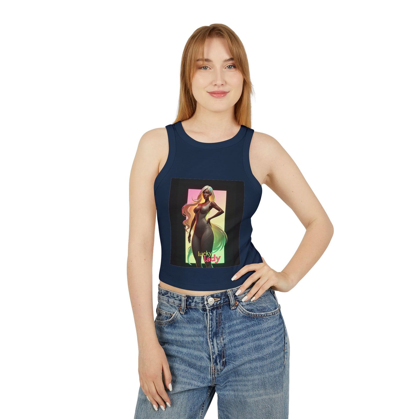 Women's Micro Rib Racer Tank Top