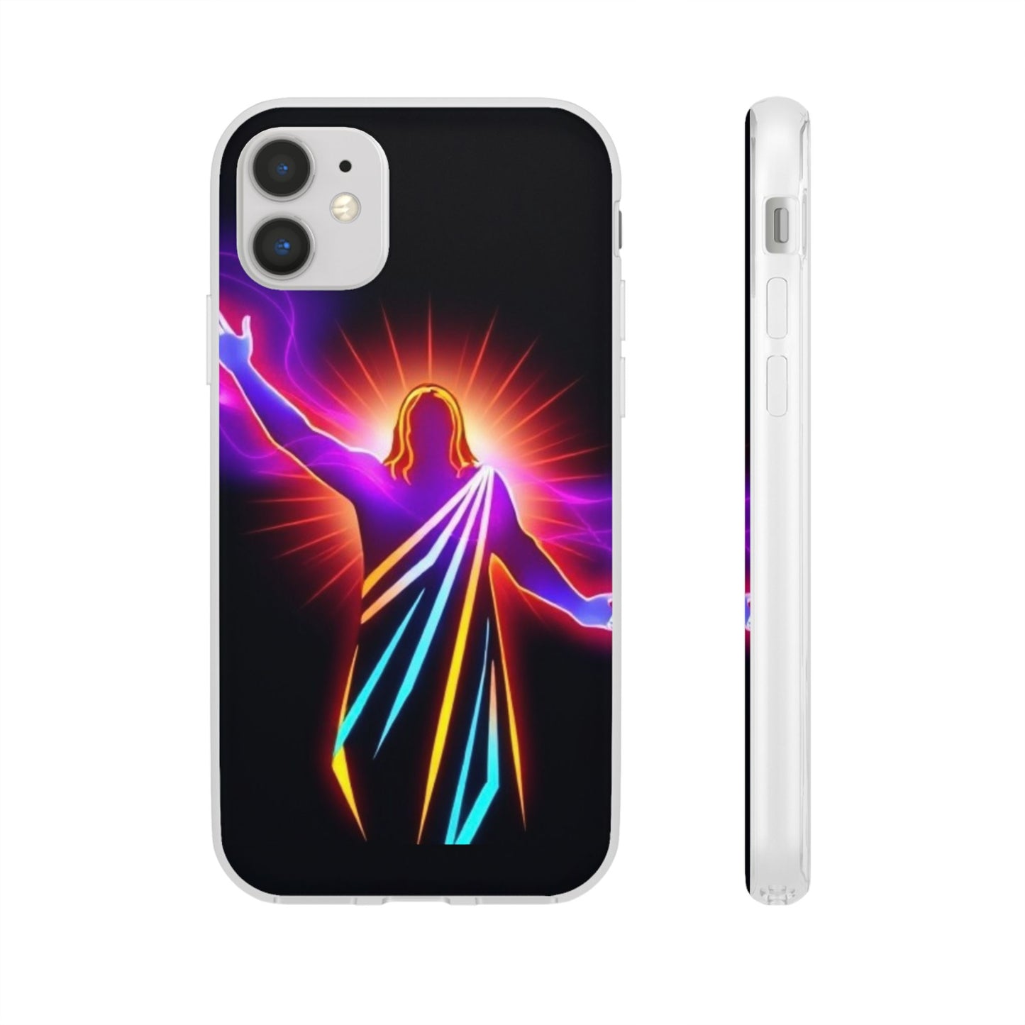 Inspirational Jesus Flexi Case - Colorful Phone Cover for Spiritual Connection