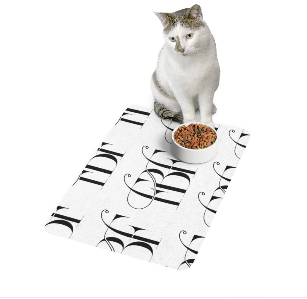 Chic Pet Food Mat for Stylish Homes, Modern Feeding Station, Cat/Dog Dining Pad, Pet Lover Gift, Elegant Home Décor