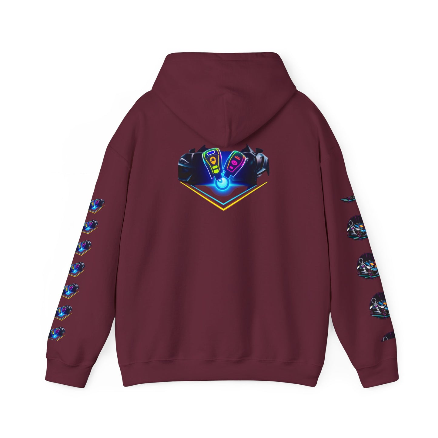 Stylish Unisex Heavy Blend™ Hoodie with Neon Design - Perfect for Winter Fashion & Casual Outings