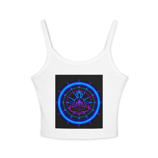 Neon Vibe Women's Spaghetti Strap Tank Top, Casual Summer Top, Festival Apparel, Trendy Graphic Tee, Cool Streetwear, Gift for Her