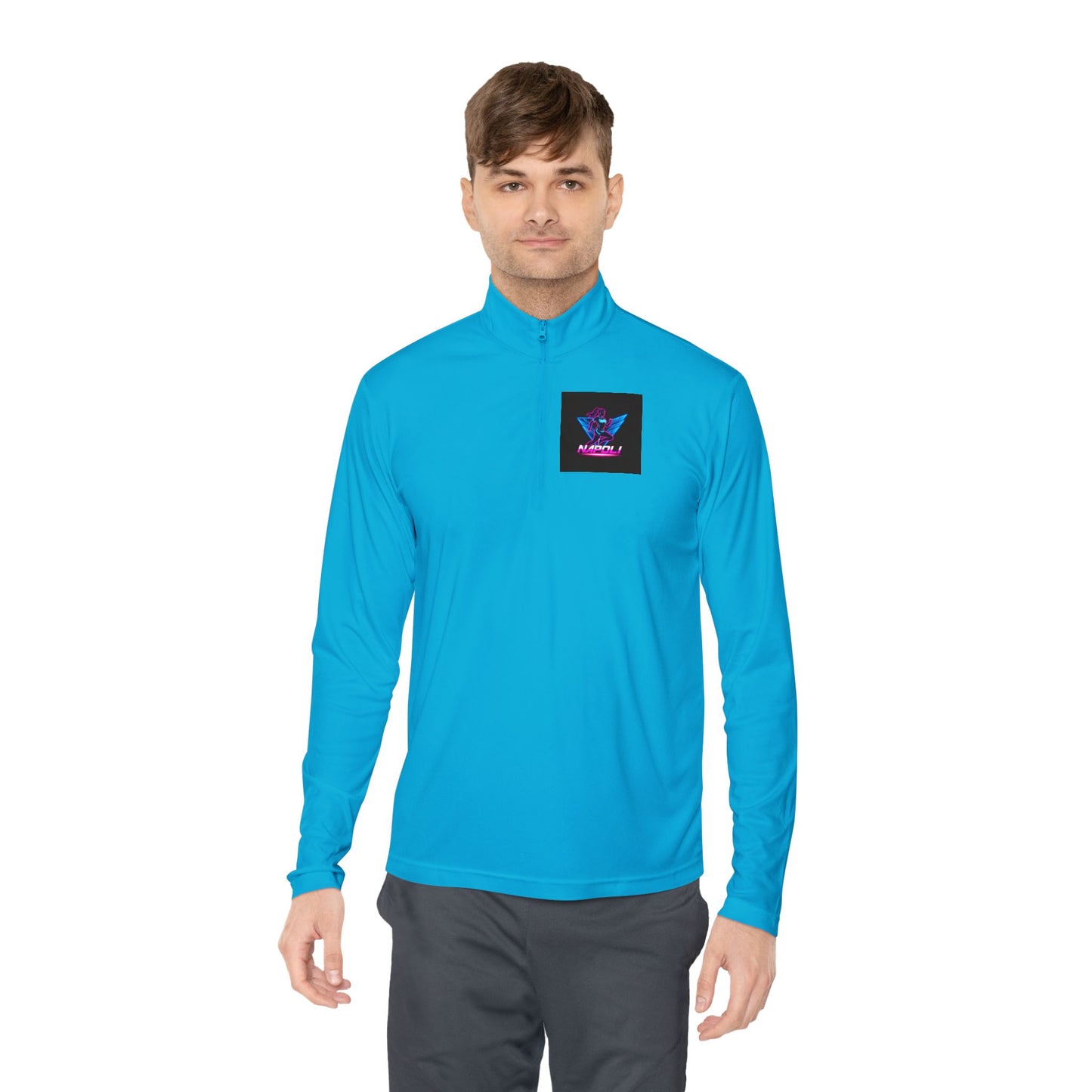 Vibrant Unisex Quarter-Zip Pullover - Perfect for Casual Outings, Outdoor Adventures, Gifts, Napoli Inspired Apparel, Stylish Activewear