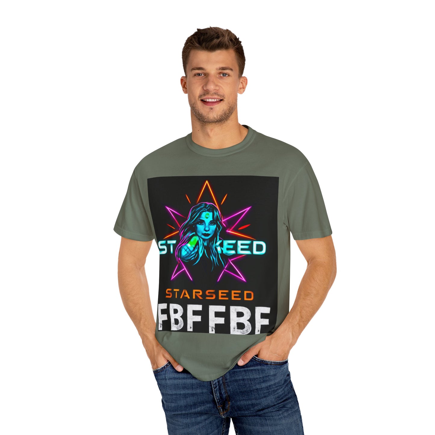 Neon Graphic T-Shirt - Starseed FBF Tee, Unisex Fashion, Cool Gift, Festival Wear, Retro Style, Casual Streetwear
