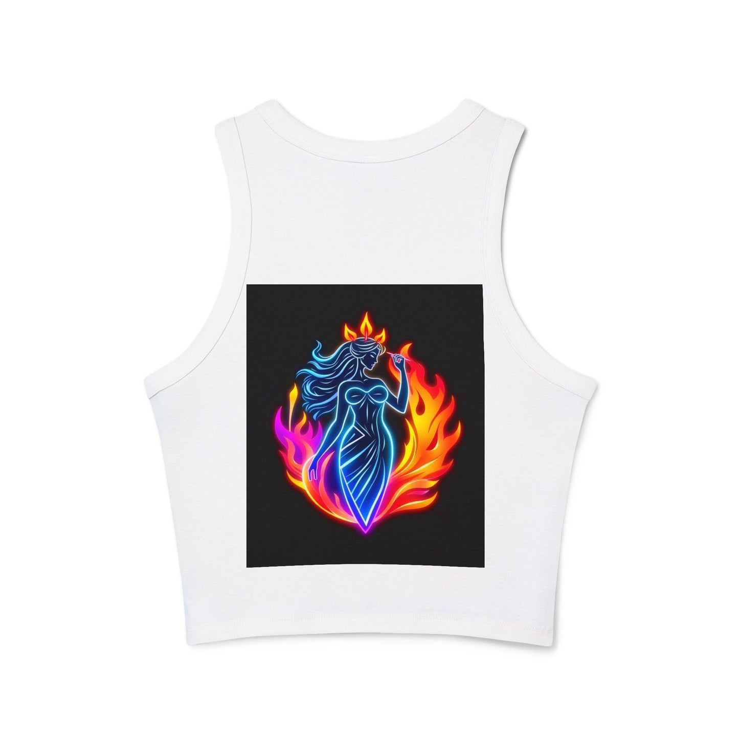 Flame Goddess Tank — Women's Racerback Crop Tank Top
