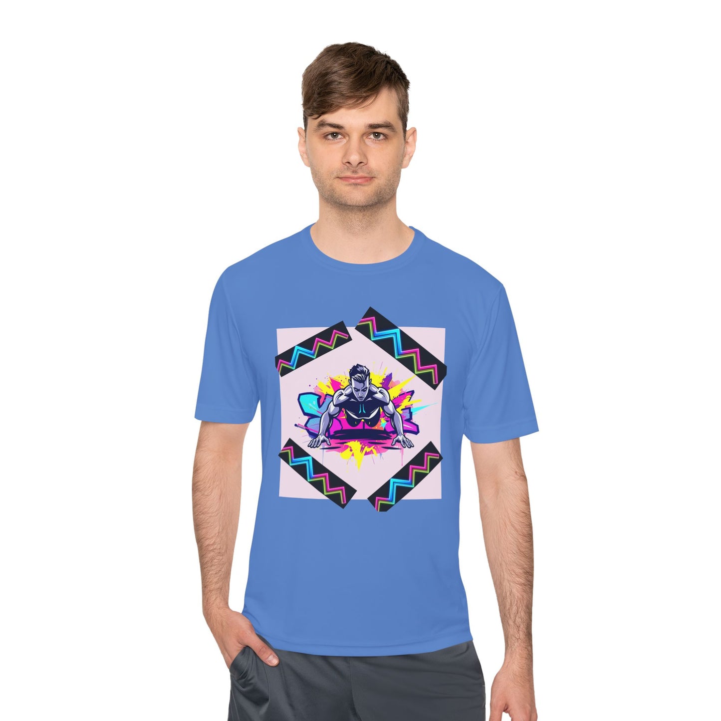 Vibrant Graphic Moisture Wicking Tee for Active Lifestyle