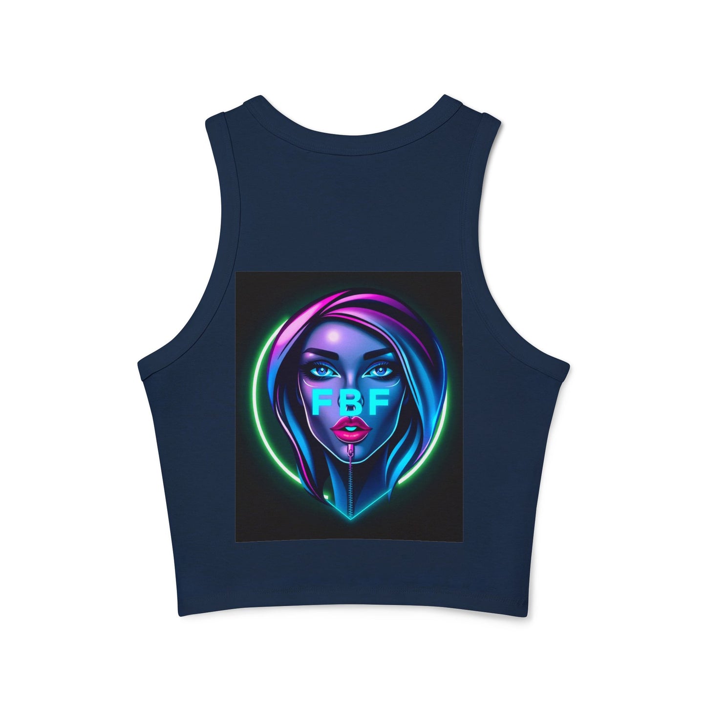 Futuristic Chic Racer Tank Top | Stylish Sleeveless Top for Summer | Perfect for Festivals, Parties, Casual Wear, Gifts