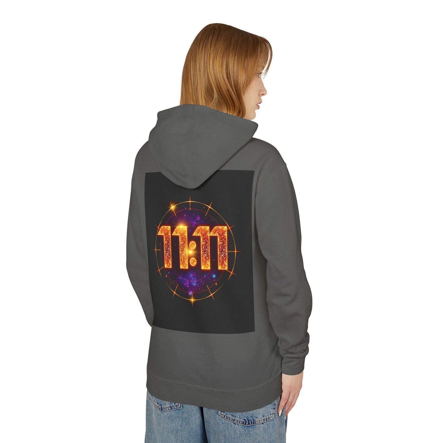 Glow-in-the-Dark Unisex Hoodie - Perfect for Magical Moments, Meditation, Gift for Dreamers, 11:11 Celebration, Trendy Fall Fashion