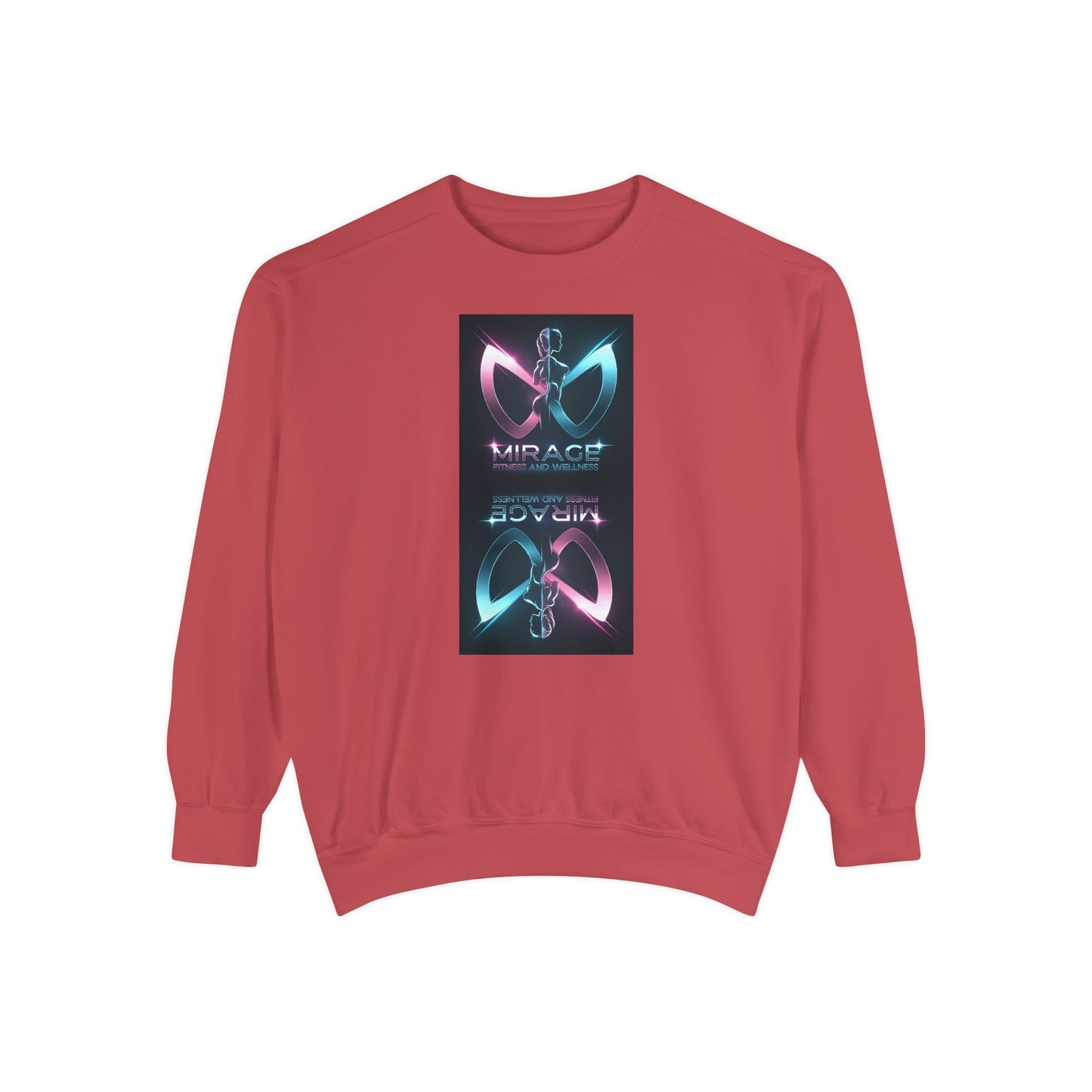 Retro Neon Mirage Sweatshirt — 'Mirage' Vaporwave Graphic Crewneck