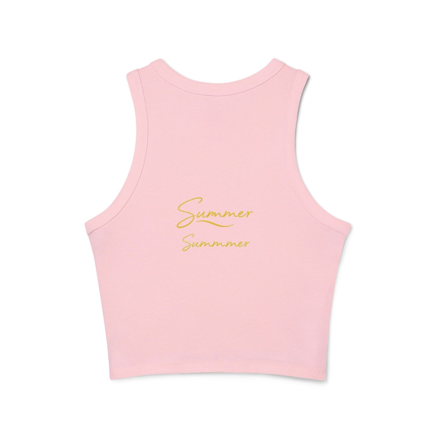 Women's Stylish Micro Rib Racer Tank Top - Summer Vibes, Living Life, Perfect for Festivals & Beach Days, Casual Wear, Gift Idea