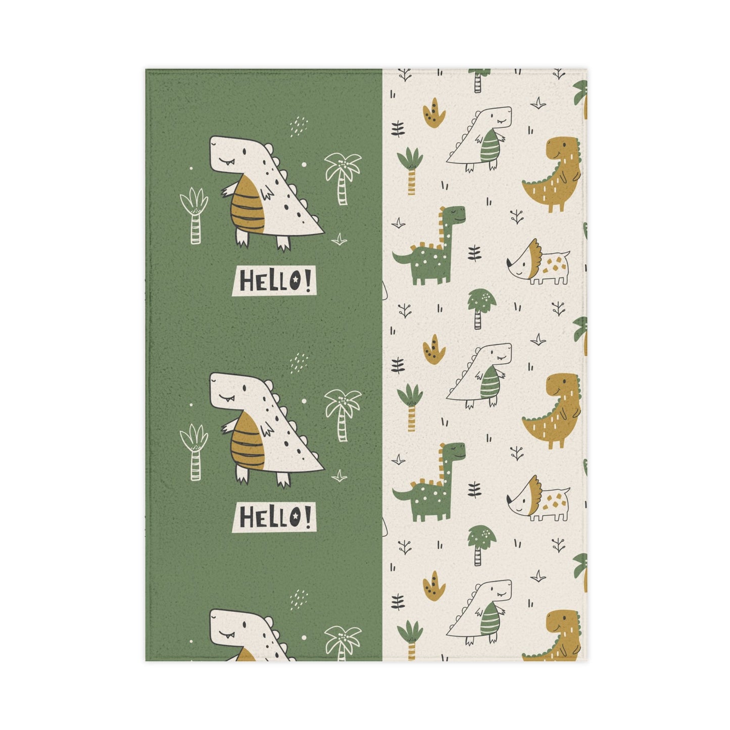 Hello Dino Toddler Blanket