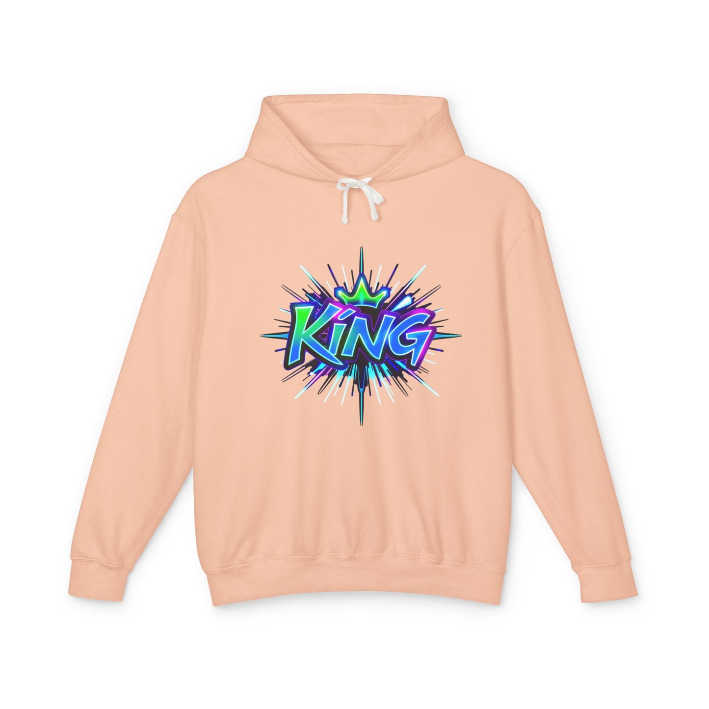 Colorful King Hoodie for Trendy Casual Wear, Unisex Lightweight Sweatshirt for Men & Women, Perfect Gift for Birthdays, Hip Hop Vibes, [...]