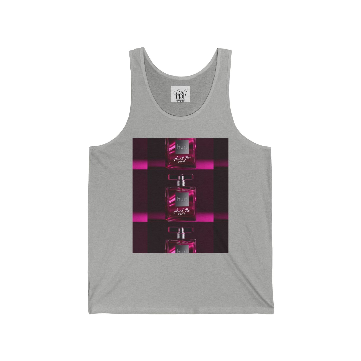 Unisex Jersey Tank - Stylish Pink Fragrance Graphic Tee