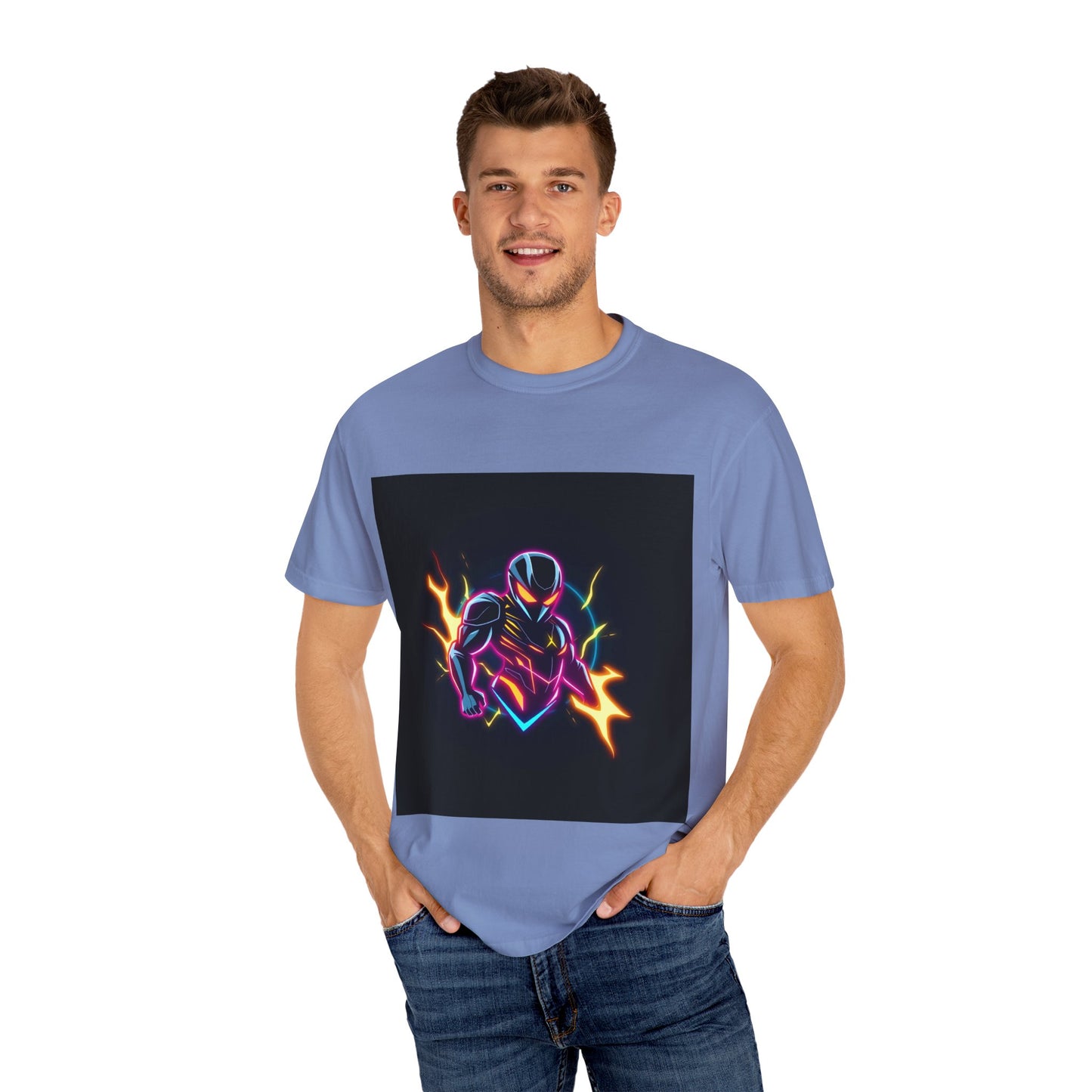 Vibrant Unisex Graphic T-Shirt, Cosmic Dreams Tee, Retro Neon Shirt, Stylish Casual Wear, Gift for Gamers & Dreamers