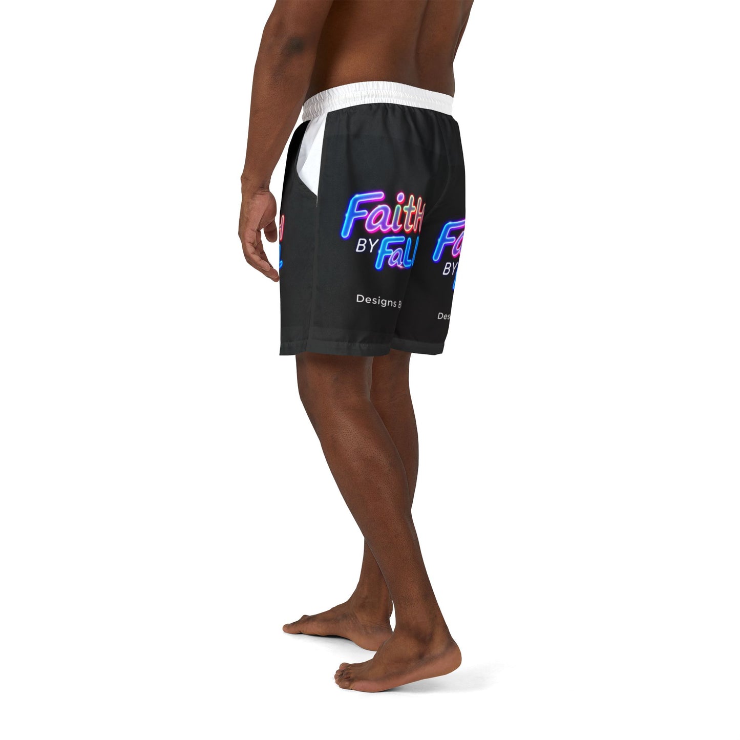 Faith by Fall Unisex Swim Shorts - Vibrant Summer Swimwear